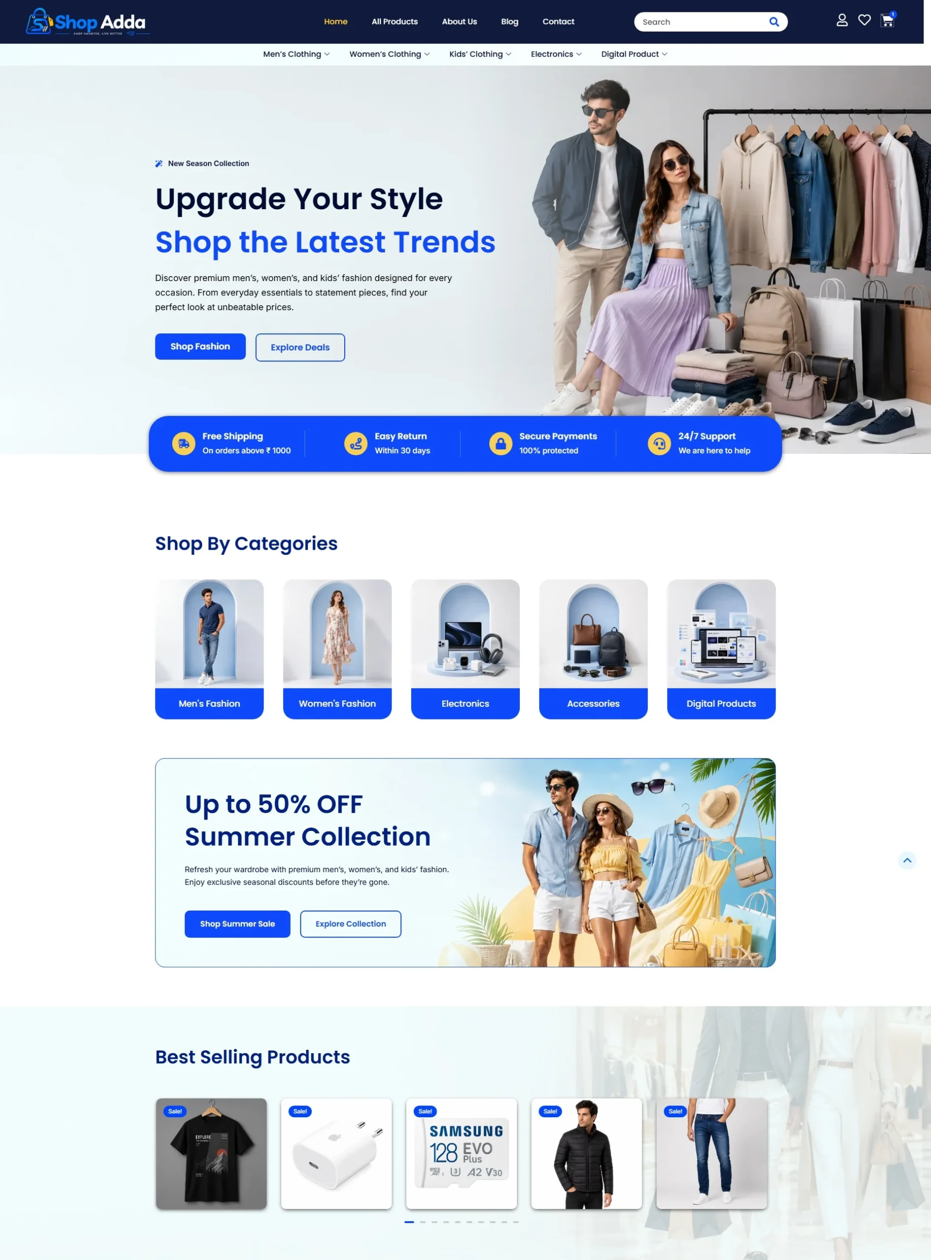 Shopadda eCommerce Website