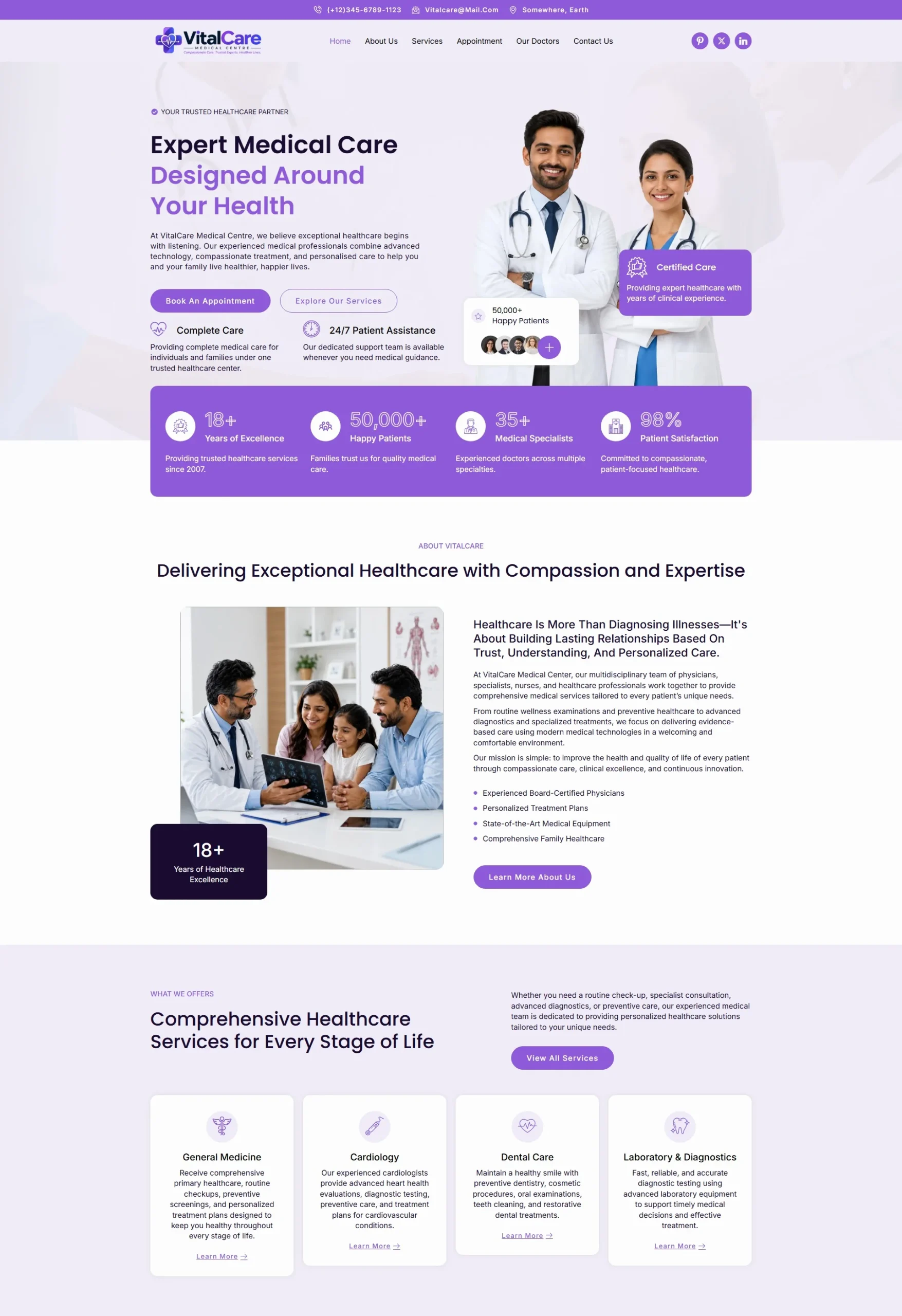 Vitalcare Health Care Website