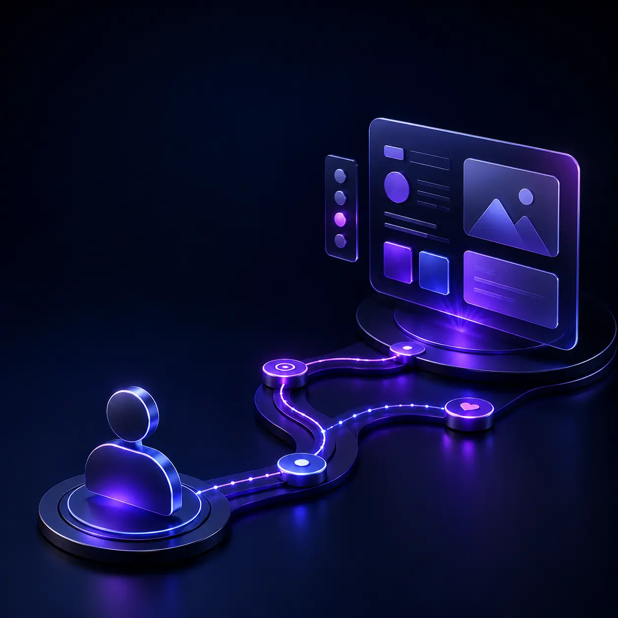 User-centred website experience concept