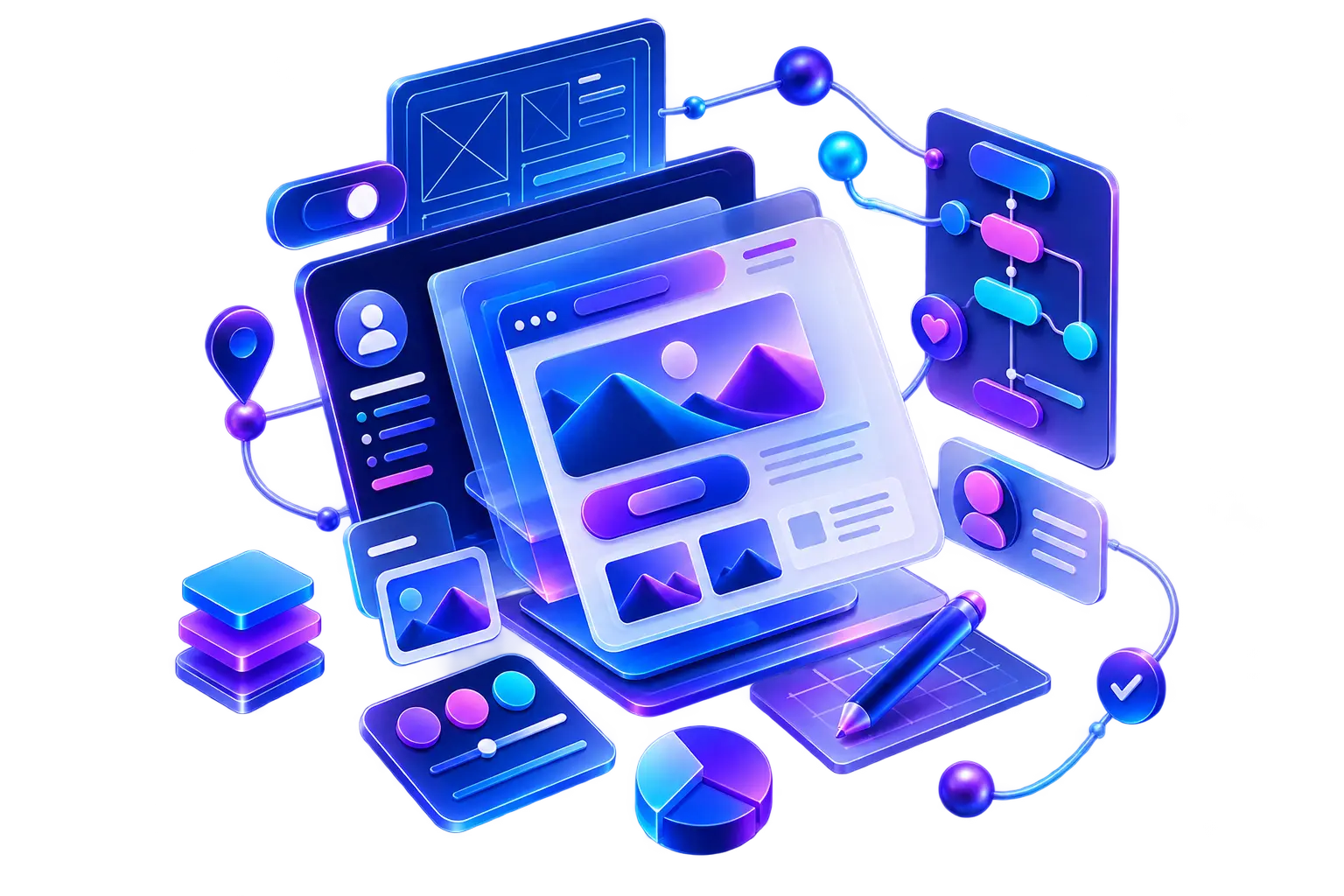 UI/UX design service illustration