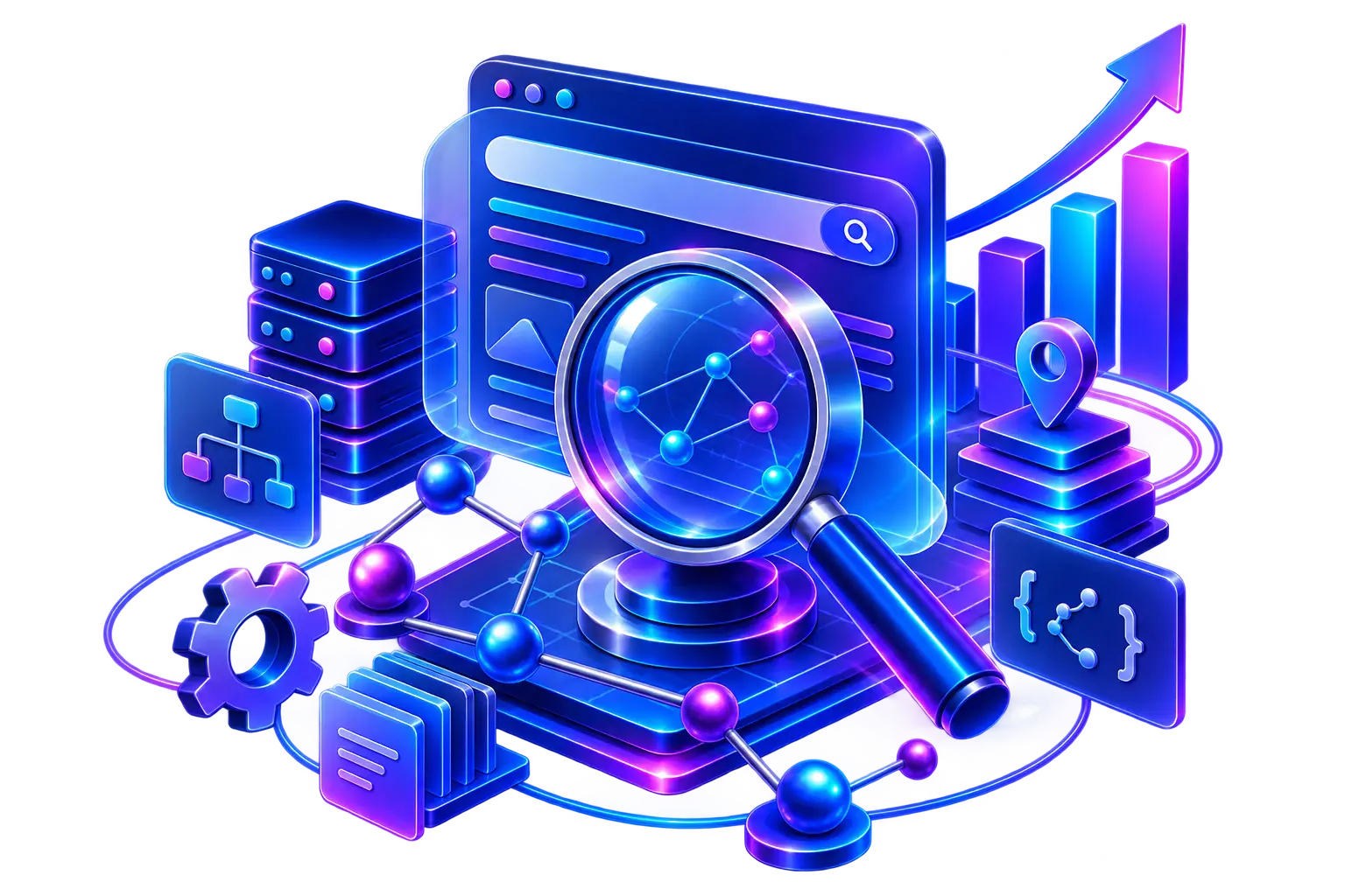 Technical SEO and search visibility service illustration
